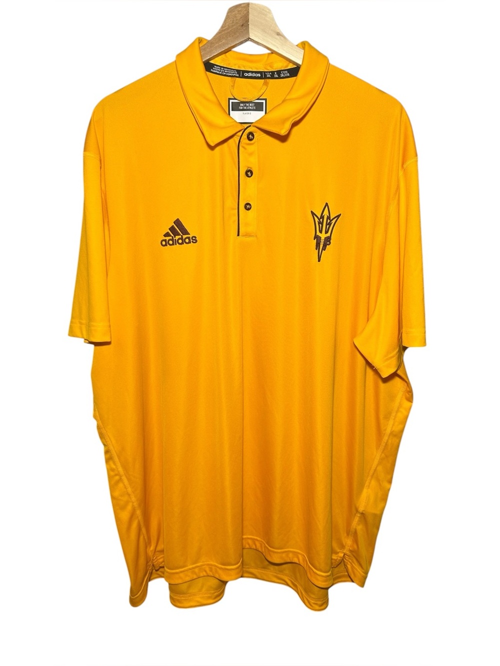 Adidas Arizona State Sun Devils Football Men’s XXL Team/Player Issued Polo Shirt